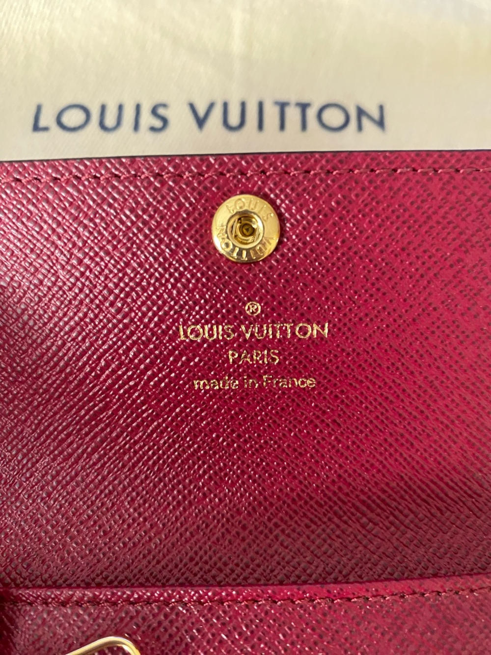 LOUIS VUITTON Monogram 6 Key Multicles Holder | LV Canvas w Fuchsia Leather - Picture 5 of 15